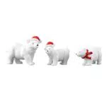 Garneck Ornamenti Adorabili Decorativi di Natale dell'ornamento dell'orso Polare 6pcs Miniatura per la Festa a casa dell'ufficio
