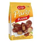 Gastone Lago Party Plaisir 250g, Wafer Ricoperti con Cioccolato al Latte e Farciti con Crema alla Nocciola 53% con 5 Strati Friabili di Wafer