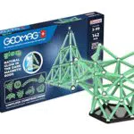Geomag, Glow Recycled, Costruzioni Magnetiche che si Illuminano al Buio, Confezione da 142 Pezzi
