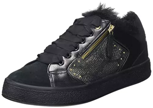 Geox D Leelu' A, Sneakers Donna, Nero