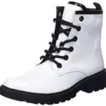 Geox J Casey Girl G, Stivaletti Bambine e ragazze, Bianco/Nero