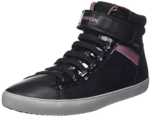 Geox J Gisli Girl A, Sneakers Bambine e ragazze, Nero/Rosa