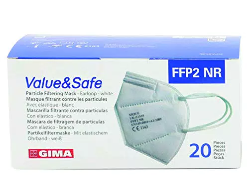 Gima Mascherina Filtrante FFP2 Value&Safe, 5 Strati