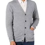 Goodthreads Cardigan con Scollo a v in Lana Merino Leggero Girocollo Uomo