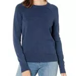 Goodthreads Felpa Girocollo con Colore Slavato, blu, XS