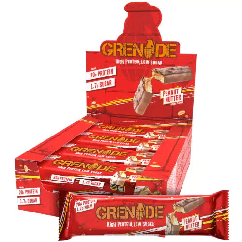 Grenade Carb Killa Barretta Proteica a Basso Contenuto di Carboidrati, 12 x 60g, Peanut Nutter