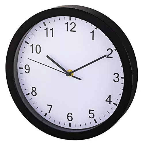 Hama Pure Quartz wall clock Cerchio Nero