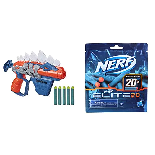Hasbro Nerf DinoSquad Stegosmash, blaster con supporto per 4