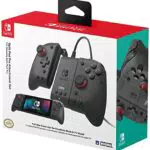 Hori Split Pad Pro Attachment Set - Controller Ergonomico per Modalità Portatile con Adattatore Cablato per la Modalitá Docked per Nintendo Switch e OLED - Licenza Ufficiale Nintendo