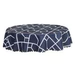 Hounest Tovaglia lavabile 150 cm, tovaglia impermeabile e antimacchia blu