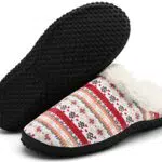 Hsyooes Pantofole Inverno Donna Ciabatte da Uomo Pantofole da Casa Cotone Scarpe Caldo Peluche Casa Pattini Antiscivolo Scarpe da Casa