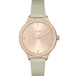Hugo Orologio Analogico al Quarzo da Donna con Cinturino in Pelle Beige - 1540114