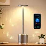 HYMZP Lampada da Tavolo Senza Fili, grigio