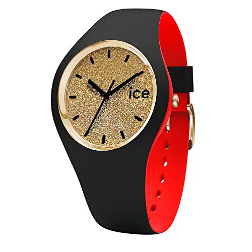 Ice-Watch ICE Loulou Gold Glitter Orologio Nero da Donna con Cinturino in Silicone