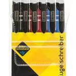 Idena 500291 - Penna a sfera, 6 pezzi, colori di scrittura blu