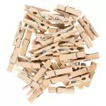 Idena- Mini mollette in Legno, 48 Pezzi, Circa 3, 5 cm di Lunghezza