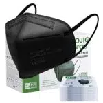 JIOJIG 25 pezzi Mascherine FFP2 Certificate CE 0598 5-Strati di Protezione Mascherina FFP2 Protettiva Mascherine per Adulto Nero