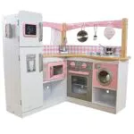 KidKraft 53185 Cucina Giocattolo ad Angolo in Legno per Bambini Grand Gourmet con Accessori di Gioco Inclusi
