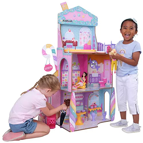 KidKraft - Castello candito Set da Gioco a 3 Piani per Bambole da 30 cm