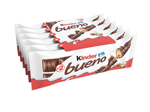 Kinder Bueno, snack al cioccolato, 6 pezzi da 43 gr