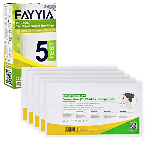 Kit di Test Rapidi Nasali per l'antigene SARS-CoV-2 per auto-diagnosi, confezione da 5 test rapidi