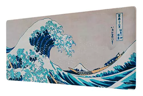 Kokonote Tappetino mouse XXL Japanese Art, Con base in gomma antiscivolo e con rifiniture di alta qualitá