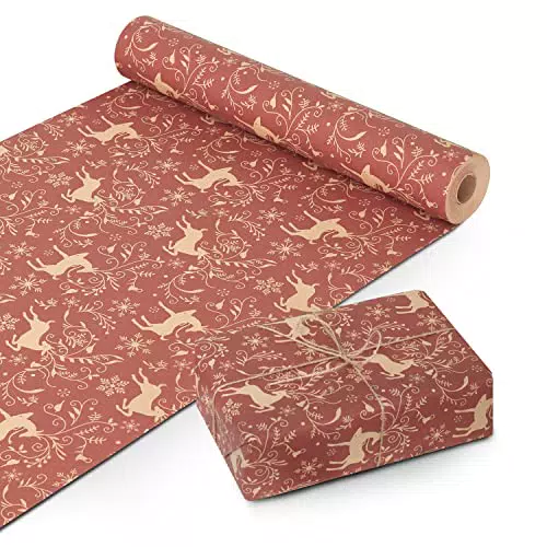 Kraft & Co Rotolo di Carta da Regalo Per Regali di Natale e Progetti Creativi