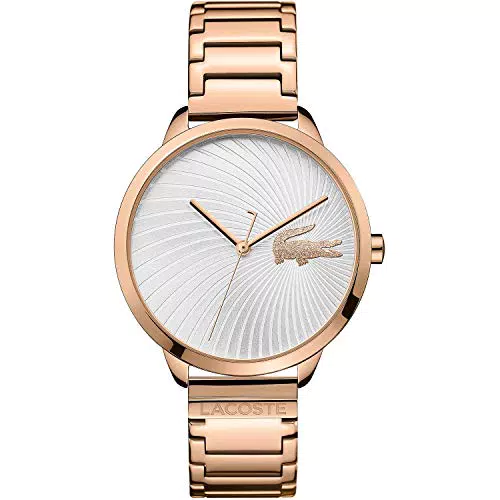 Lacoste Orologio Analogico al Quarzo da Donna con Cinturino in Acciaio Inossidabile Color Oro Rosa - 2001060