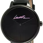 Lacoste Orologio Analogico al Quarzo da Donna con Cinturino in Pelle Nero - 2001123