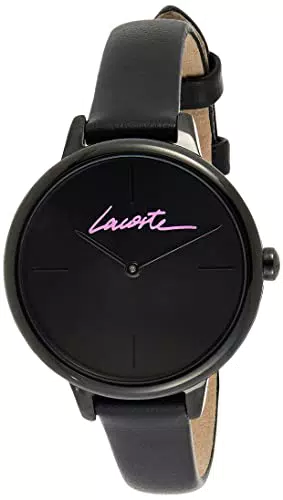 Lacoste Orologio Analogico al Quarzo da Donna con Cinturino in Pelle Nero - 2001123