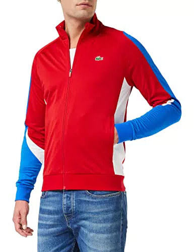 Lacoste Sh9377 Felpe, Rosso/Marina-Bianco