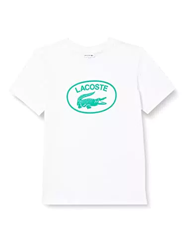 Lacoste Tj9732 T-Shirt, Bianco, 4 Anni Unisex-Bambini e Ragazzi