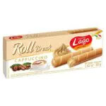 LAGO, Roll Break 80g, Cannoli di Wafer Ripieni di Crema al Cappuccino 66%