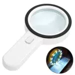 Lente d'ingrandimento con Luce, 30X Lente Ingrandimento Professionali con 12 LED per Lettura