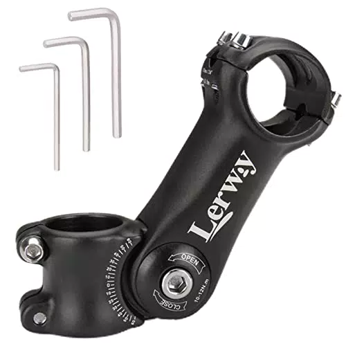 LERWAY Attacco Manubrio per Bici Accessori 0~60 ° Biciclette Gambi Manubrio Regolabile Componenti MTB per Biciclette in Lega di Alluminio