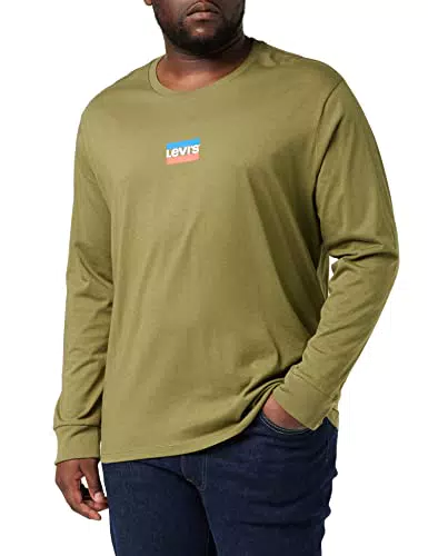 Levi's Ls Std Graphic Tee, Maglietta Sportiva, verde oliva, XS
