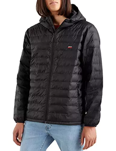 Levi's Presidio Pkbl Hooded Jkt Mineral Black, Jacket Uomo