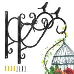 Lewondr Supporto vasi, Supporto Fiori da Parete in Ferro Antiruggine Carico Massimo 3 kg