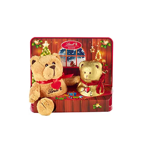 Lindt Peluche Natale Orsetto e Orsetto Di Cioccolato al Latte