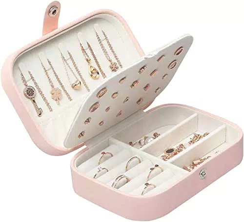 Lrikas Scatole Portagioie Gioielli da Viaggio da Donna Organizzatore da Ragazza Custodia Piccola da Gioielleria per Anelli Orecchini Collane Bracciali