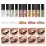Lucoss ombretto glitterato Eyeliner set da 10 pezzi