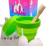 -LULUCUP-Coppetta Mestruale-2-Coppette Mestruali-1-Sterilizzatore-1-Borsa da Transporto-1-Spazzolino Bamboo-Morbida-Silicone-Assorbenti-taglia SL-Lavabili-Anallergica-Riutilizzabile-Ecosostenibile-