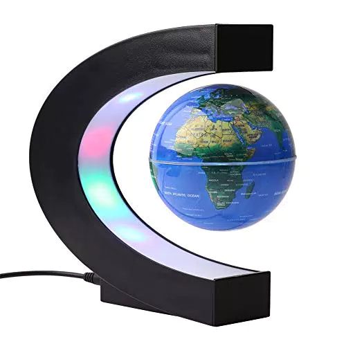 Mappamondo Galleggiante a Forma di C Mappamondo a levitazione Luminosa a LED mappamondo Magnetico per Sitio Arredo Ufficio privato