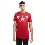 Marvel Capitan America cap Star Logo T-Camicia, Antique Cherry Red