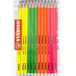 Matita in grafite - STABILO Swano fluo - Pack da 12 - Colori assortiti