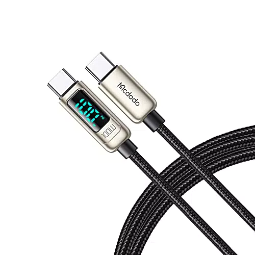 mcdodo Cavo Usb Type-c, 100W 5A Display Wattaggio Ricarica Rapida USB C to USB C
