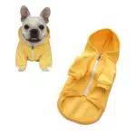 meioro Zipper Hooded Pet Abbigliamento Cane Gatto Vestiti Cute Pet Abbigliamento Caldo con Cappuccio Bulldog Francese Pug（XS