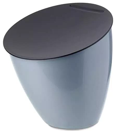 Mepal - Cestino per Rifiuti Organici Calypso - Piccolo Contenitore per Rifiuti con Coperchio - Ideale per l'Organizzazione della Cucina - Lavabile in Lavastoviglie - 2200 ml - Nordic Blue