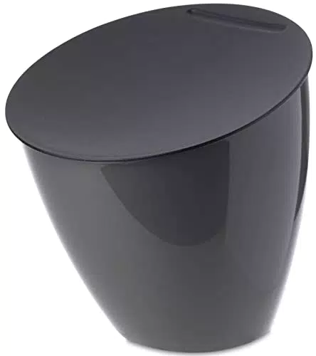 Mepal - Cestino per Rifiuti Organici Calypso - Piccolo Contenitore per Rifiuti con Coperchio - Ideale per l'Organizzazione della Cucina - Lavabile in Lavastoviglie - 2200 ml - Titanium