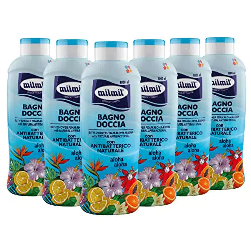 Milmil Bagno Doccia Aloha Aloha, Fragranza Intensa con Antibatterico Naturale